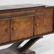 Vintage Italian Art Deco sideboard in burl wood 1930s