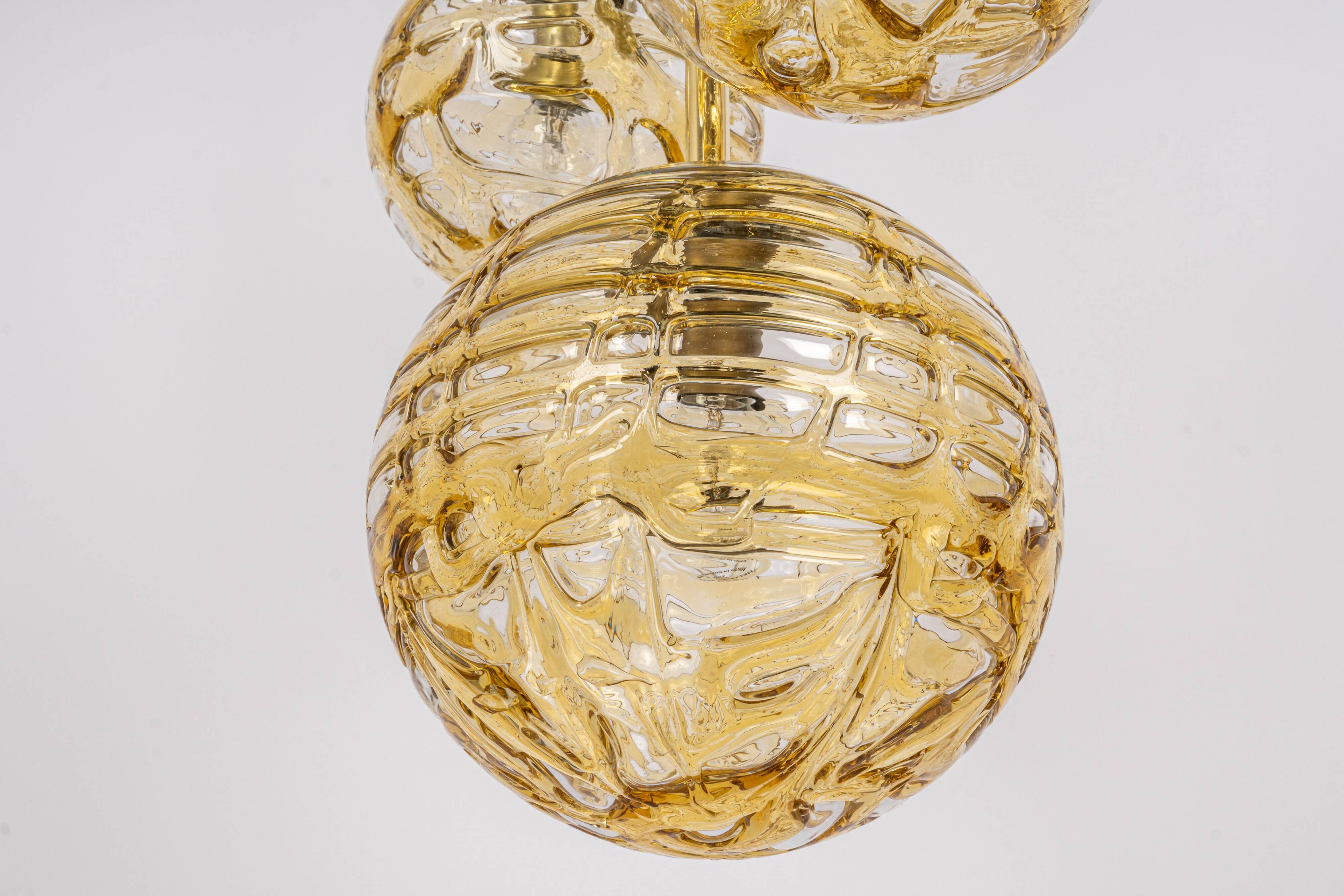 Grand cascading chandelier in Murano glass by Doria, Germany, 1970s.