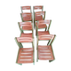 Set of 8 vintage 80s school chairs/ office