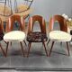Chaises restaurées en noyer des années 1960 par Antonin Suman