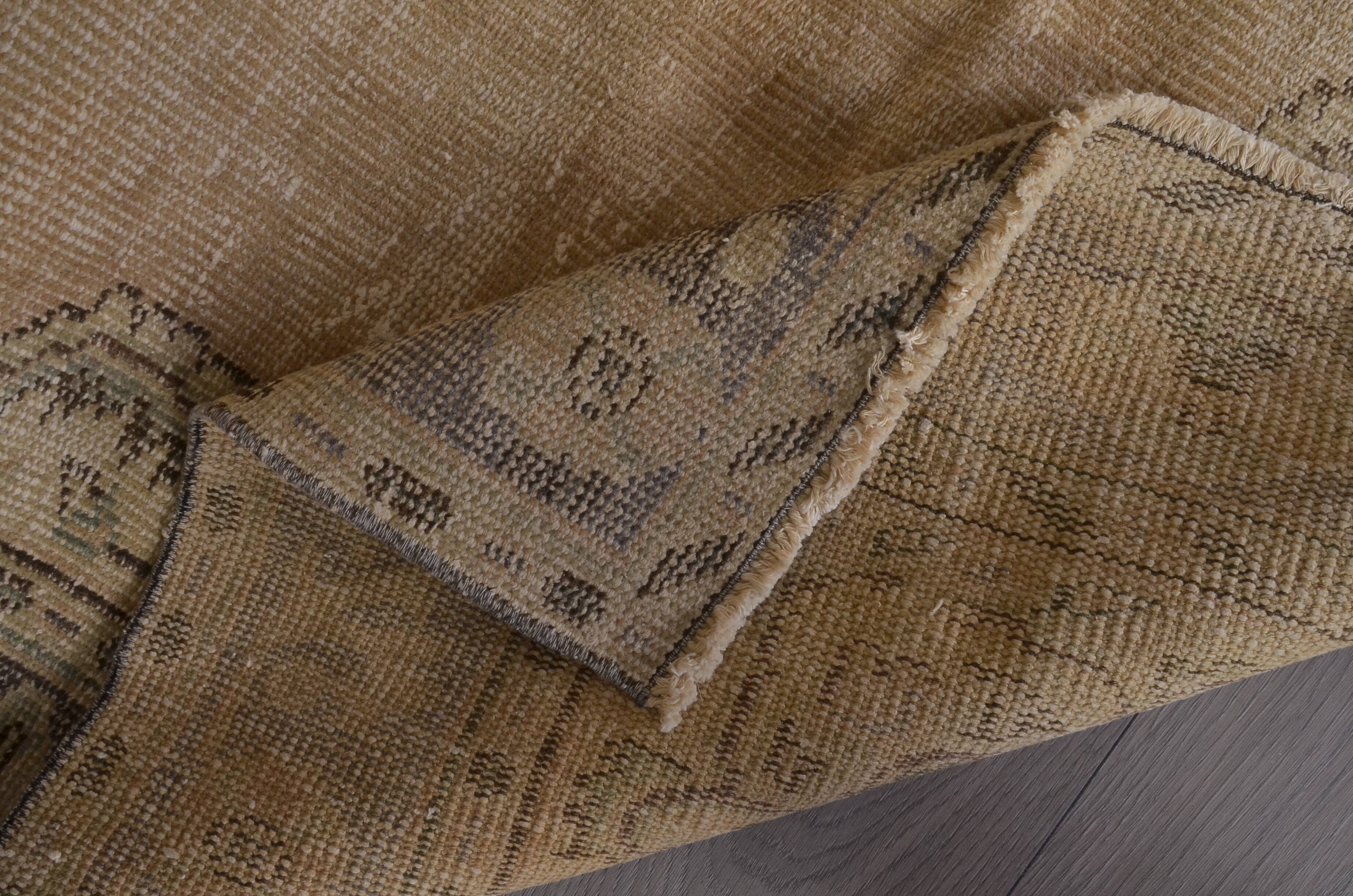 Beige Vintage Turkish Floral Rug sku 1261