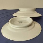 2 plats à gâteaux sur pied. Modèle Adèle de Digoin Sarreguemines.  Ann