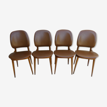 4 chaises Baumann, années 60