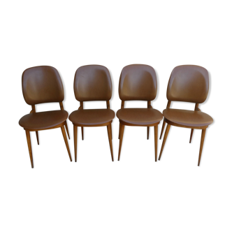 4 chaises Baumann, années 60
