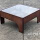 Table basse vintage en palissandre & verre par Claudio Salocchi, modèle "Oriolo"