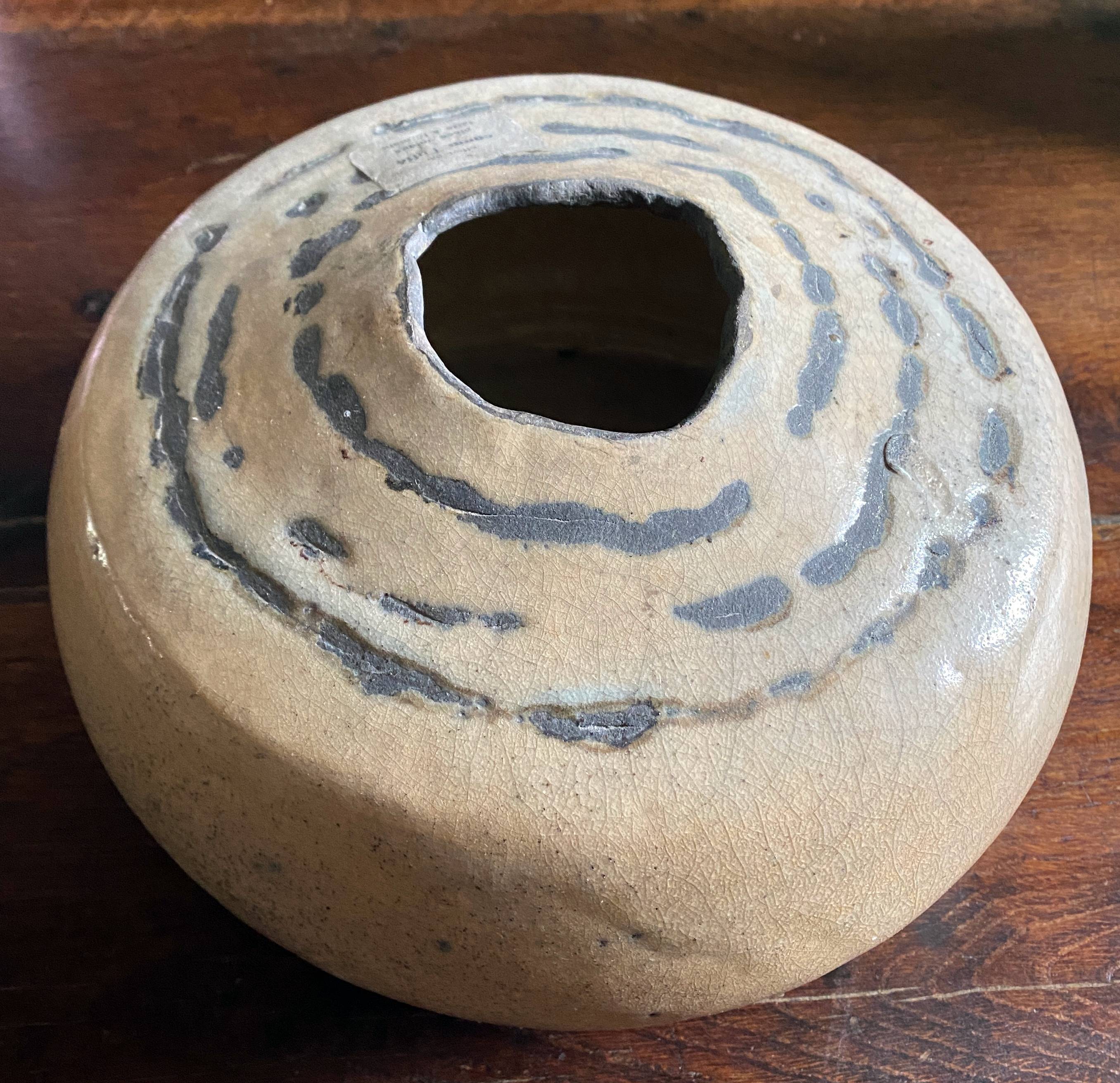 Raku design ceramic vase signed pottery Ceramic stoneware