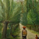 Pair of “Country Scenes” Paintings, signed A. Minne – Late 19th century