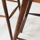 A pair of wood bar stools- Green premium wool - Rustic style/MCM