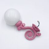 Pink cast iron wall light from the 70s/80s