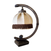 Vintage rattan bow lamp