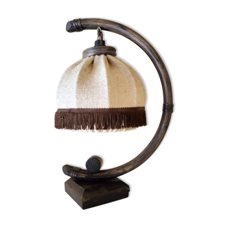 Vintage rattan bow lamp