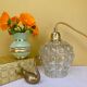 Vintage molded glass globe walking lamp
