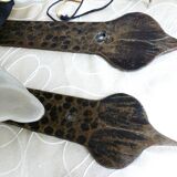 Medieval wrought iron wall lights / antique medieval lighting.