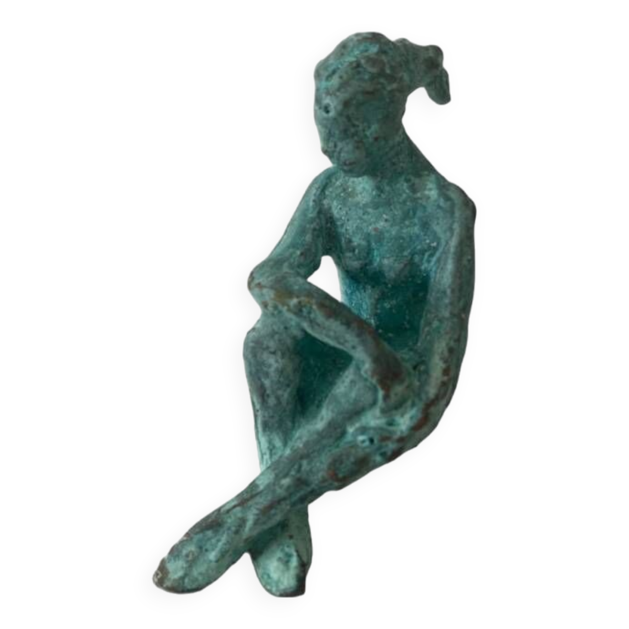 Seated woman - original art bronze