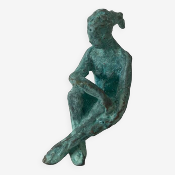 Femme assise - bronze original d’art