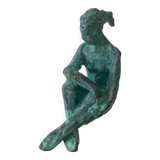 Seated woman - original art bronze