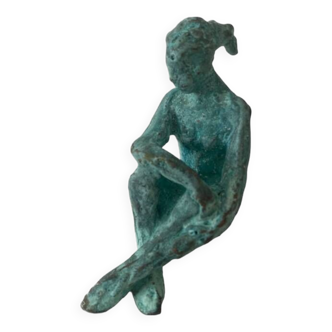 Femme assise - bronze original d’art