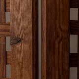 Paravent vintage en bois à 3 panneaux ajourés · Paravent pliant en pin (135 cm)