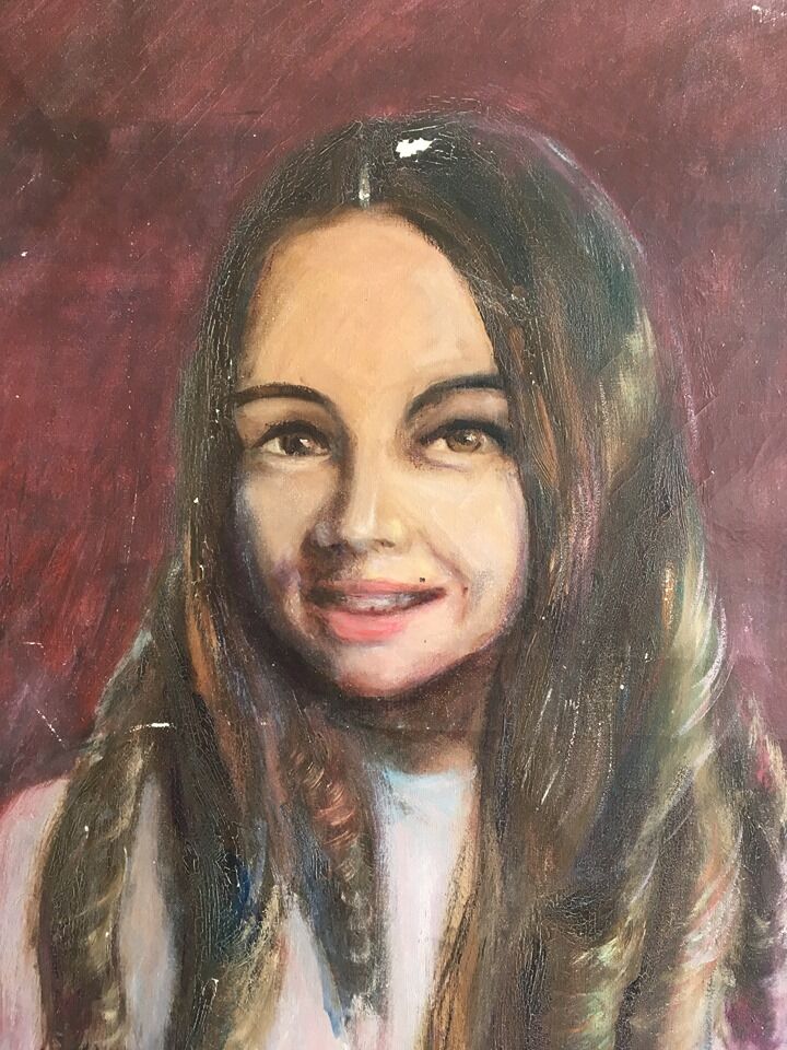 Vintage oil portrait