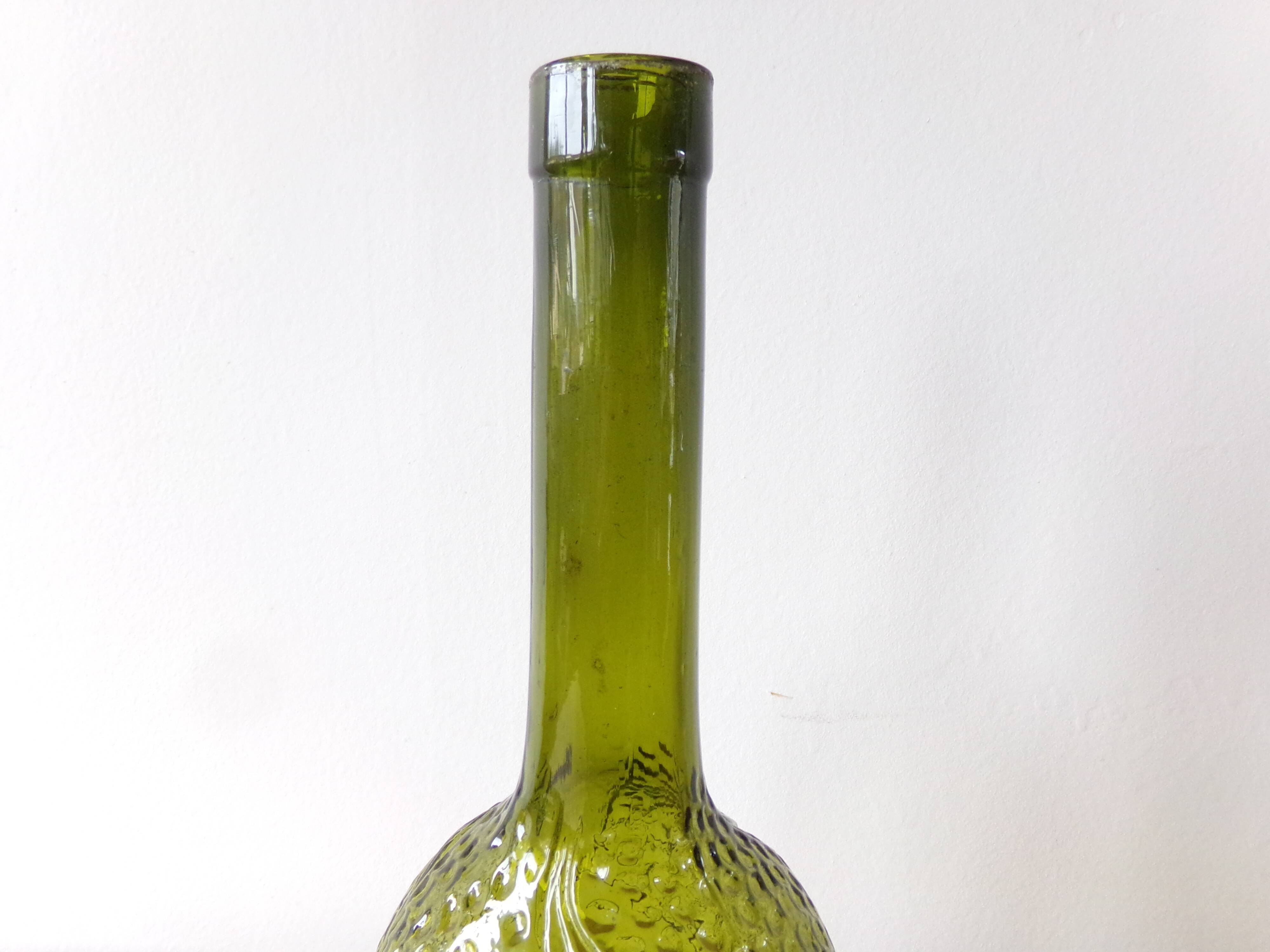 Fancy green antique bottle