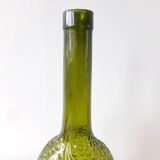 Bouteille ancienne verte fantaisie