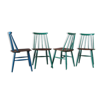 4 chaises par Ilmari Tapiovaara pour Asko