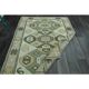 1970s vintage Turkish Oushak handmade wool cotton green area rug 164x207