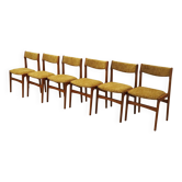 Set of six teak chairs, Danish design, 1970s, production: Denmark