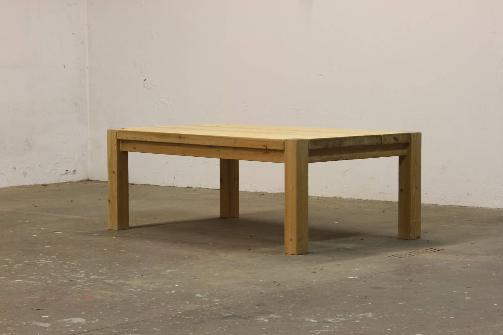 Danish Solid Pine Wood Coffee Table from the 1970s/80s