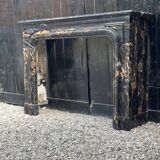 Louis XIV fireplace in Portor marble, circa 1880