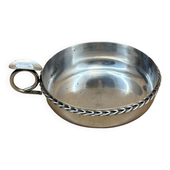 Large silver-plated tastevin