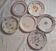 Suite of 6 retro vintage dessert plates