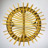 Vintage rattan stool, Italy, 1960s