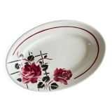 Antique butter dish in Badonviller earthenware.