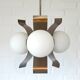 Vintage Pendant Light Yugoslavia 1970 Hanging Lamp Brutalist Copper Sputnik