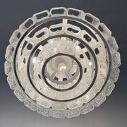 Mid-century design Doria Leuchten glass chandelier, 1970s