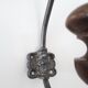 Old hook - wall coat rack - wood and metal - 1940