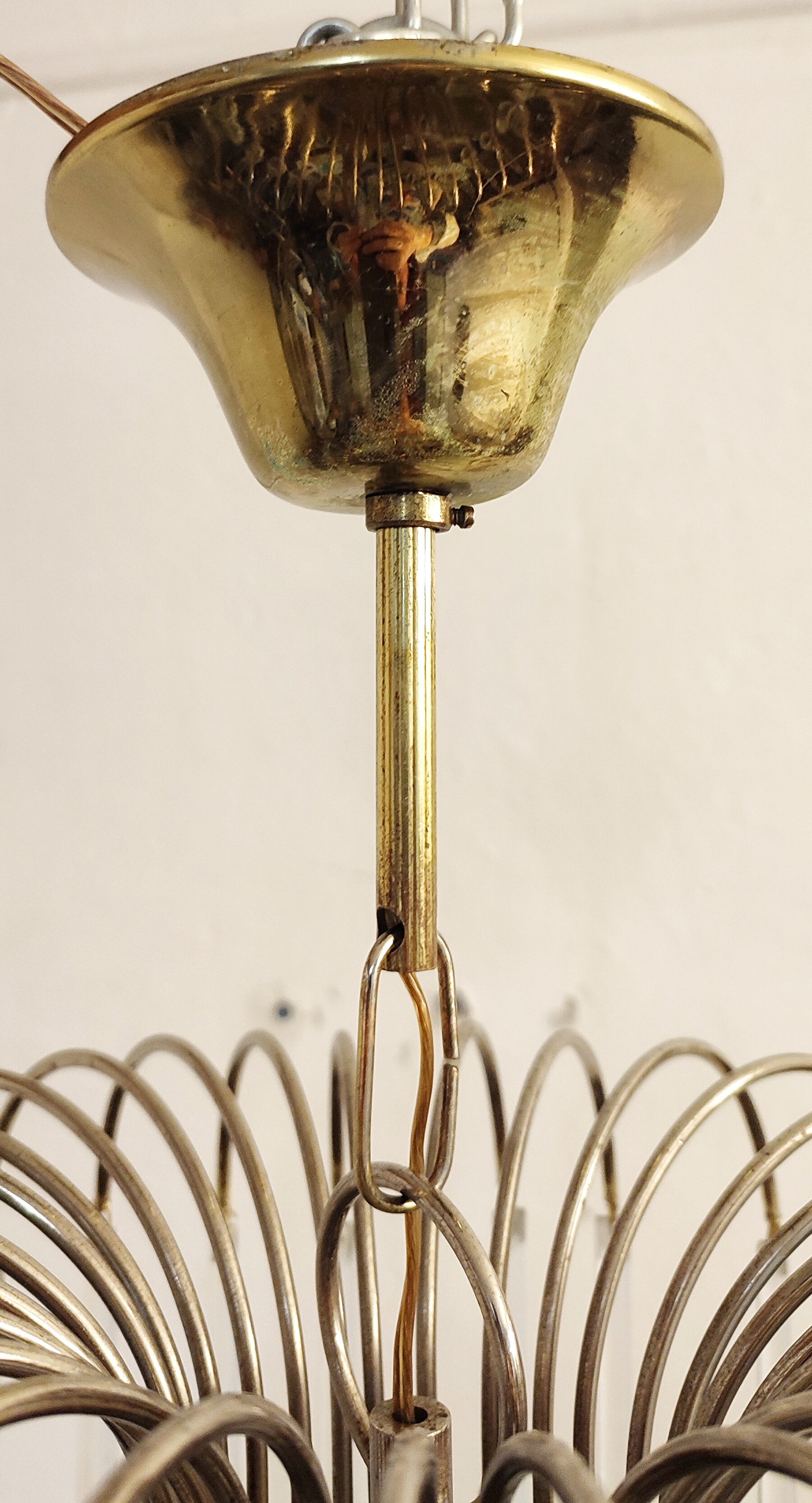 Ceiling lamp "Venini" of crystals. Italy 1970s