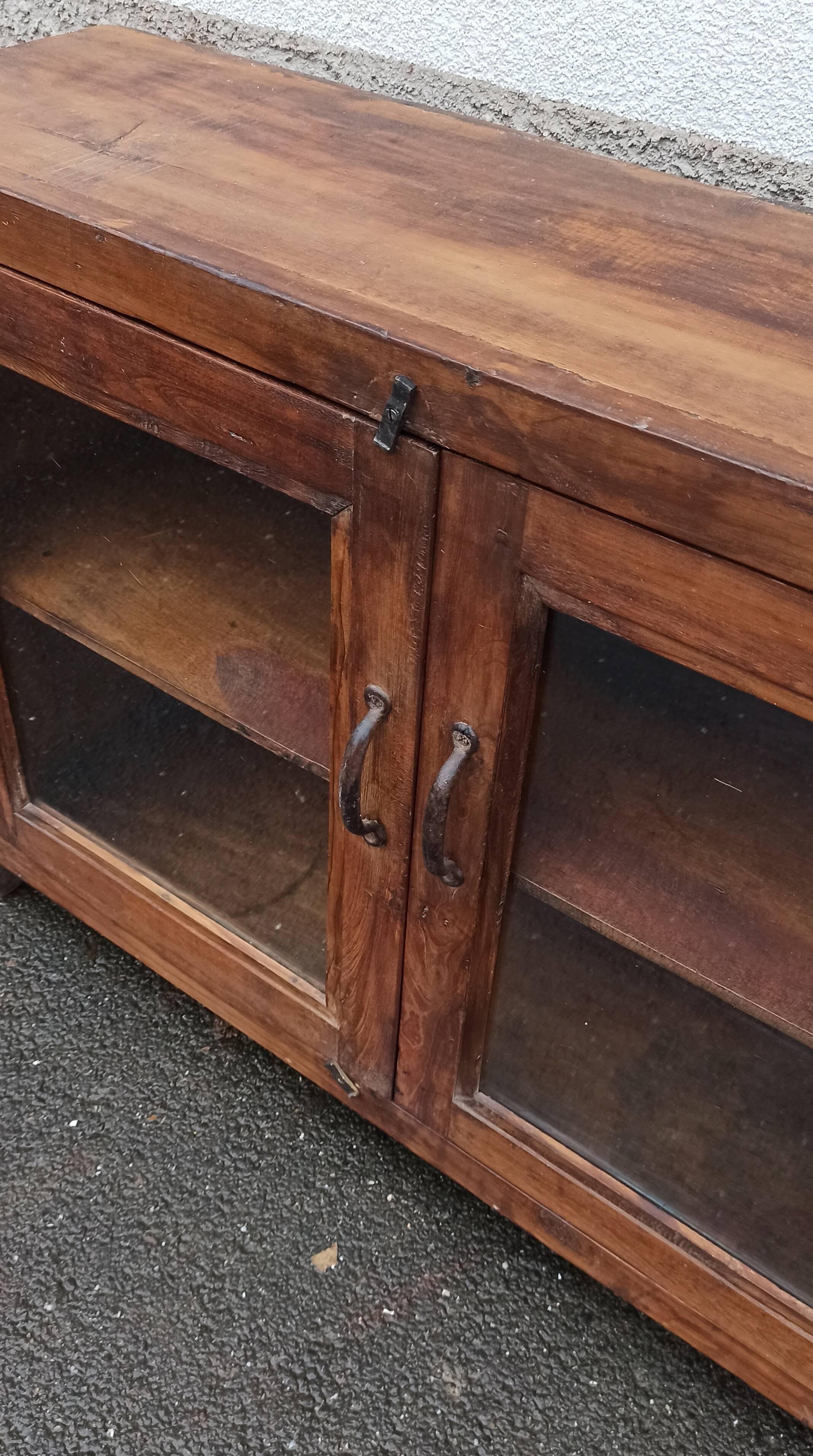 Wooden glass sideboard