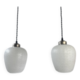 Paire d‘anciennes suspensions bombees xl vintage