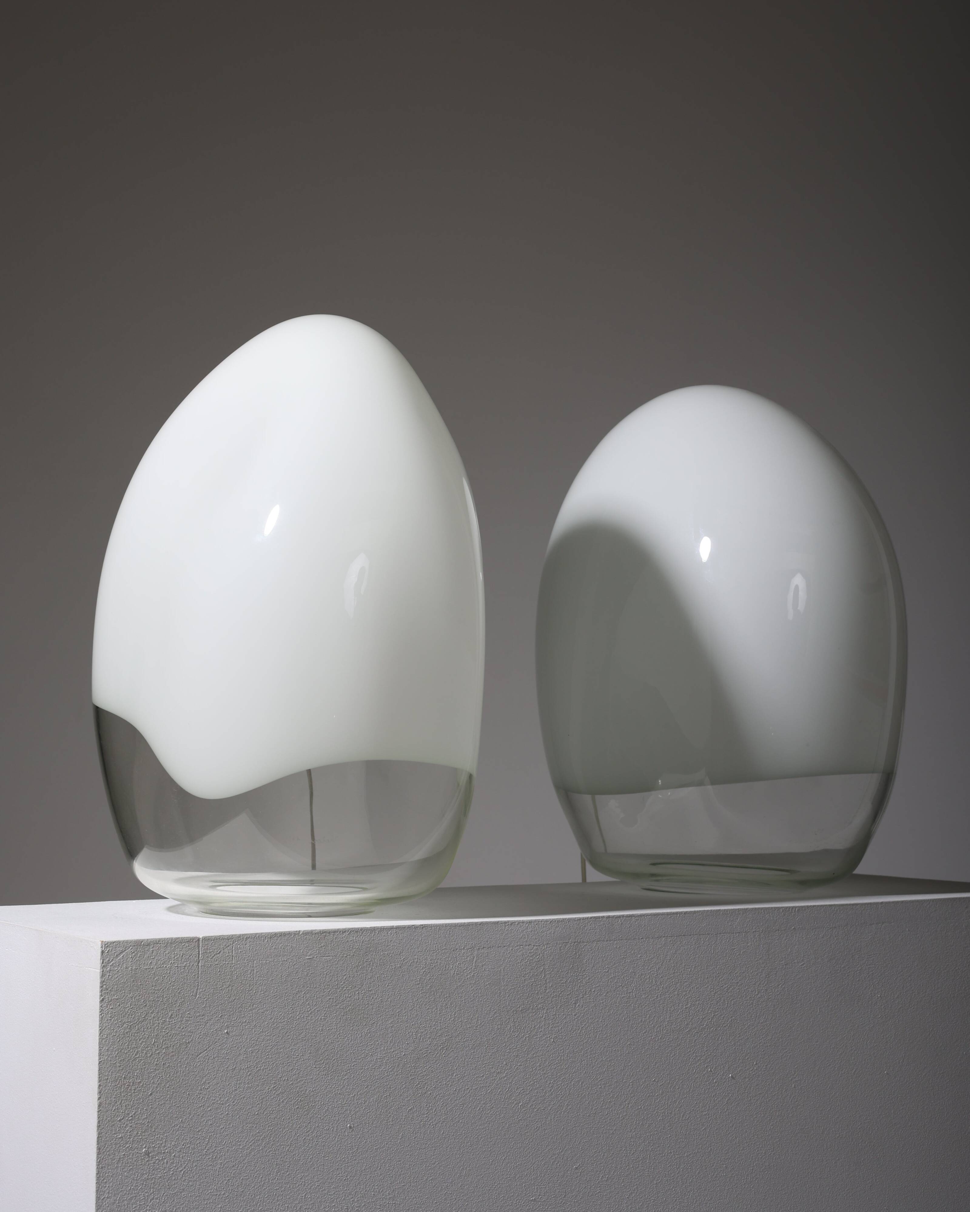 Pair of Nessa lamps in Murano glass, Gino Vistosi, 1970s
