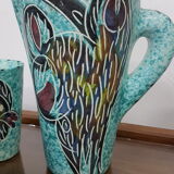 Orangeade set signed Borty, Vallauris, 50's