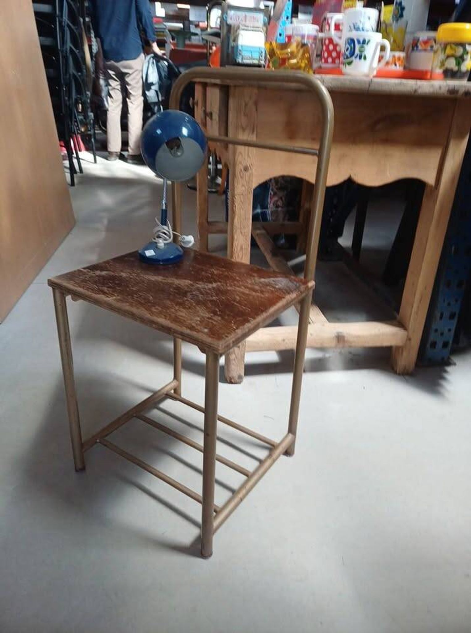 Chaise Chevet d’Internat Vintage
