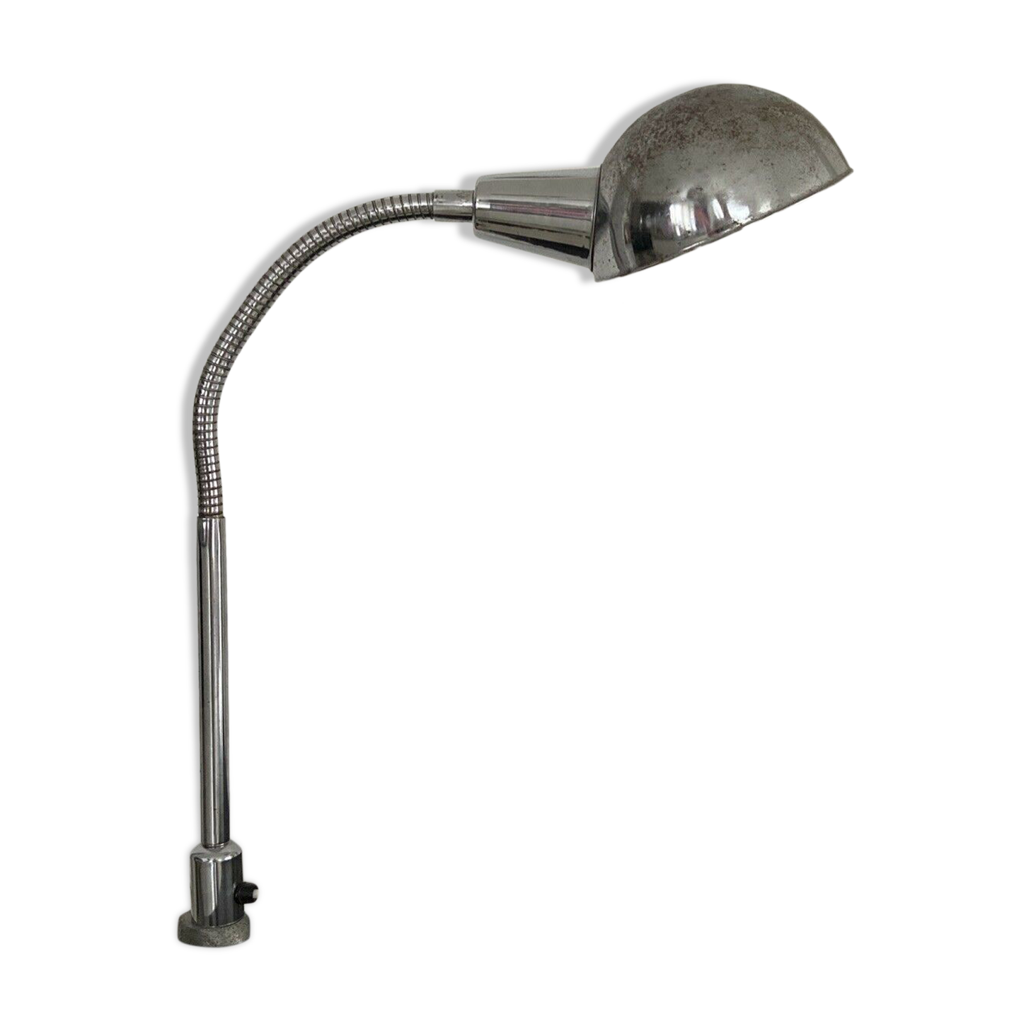 Workshop lamp with flexible arm vice attachment 50s