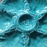 6 oyster plates in Gien slip.