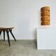 Large Cylindrical Pine Veneer Table Lamp By Hans-Agne Jakobsson For Ab Ellysett, Sweden 1960S