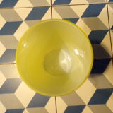 Vintage opaline roll vase yellow