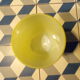 Vintage opaline roll vase yellow