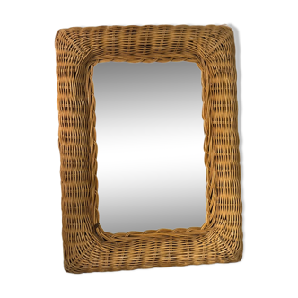 Wicker mirror