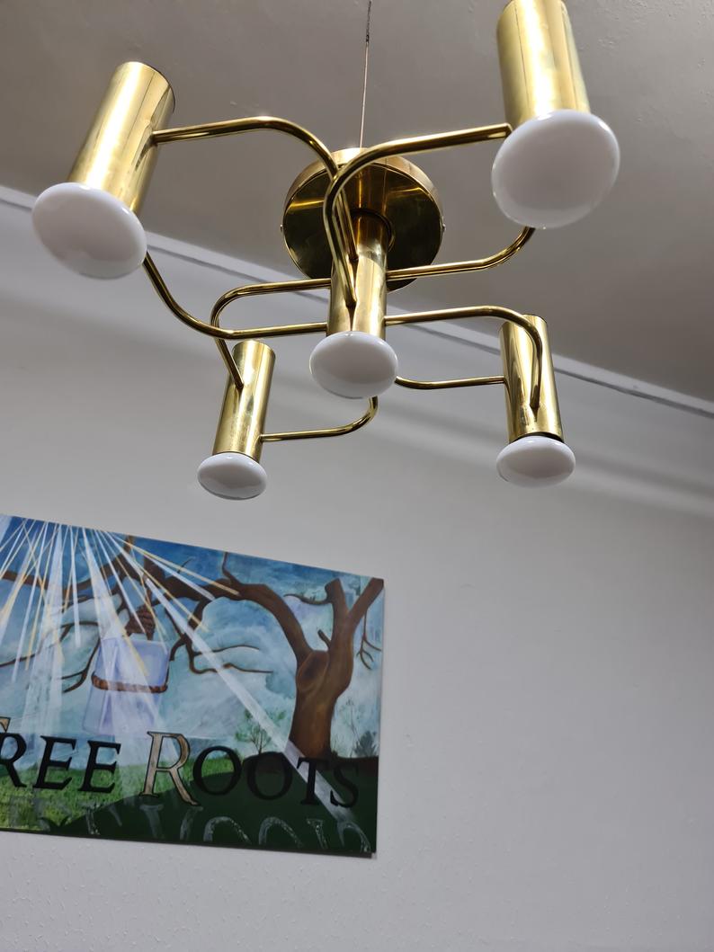 Vintage ceiling light by Leola Lighting Germany